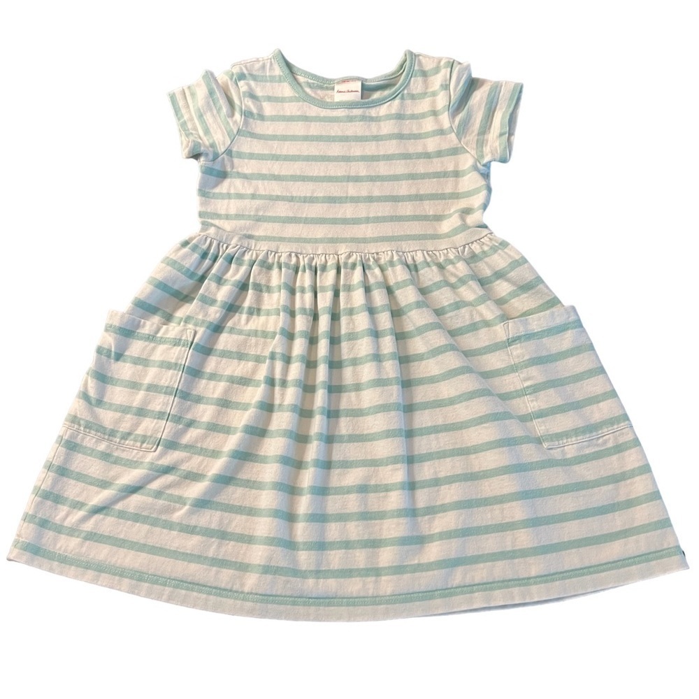 HANNA ANDERRSON GIRLS CUTE STRIPED SHORT SLEEVE CASUAL DRESS SIZE 5